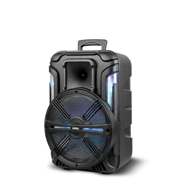 Parlante Thunderbolt XL600 12´ Marca Soul Luz Led / Btt / Usb / Msd / Radio (Incluye Microfono)