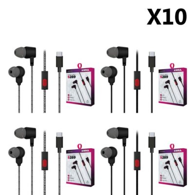 Manos Libres S289 Tipo ''C'' Sonido Nitido Combo X10