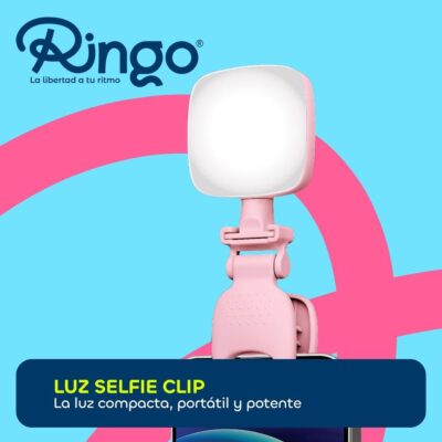 Luz Selfie Clip RINGO (Rosa)