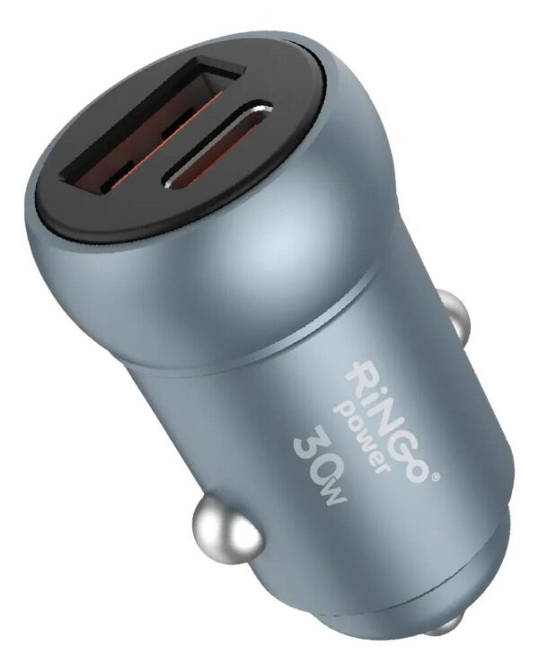 Cargador Auto Ringo Power 30W - USB + PD - Aluminium Alloy RINGO