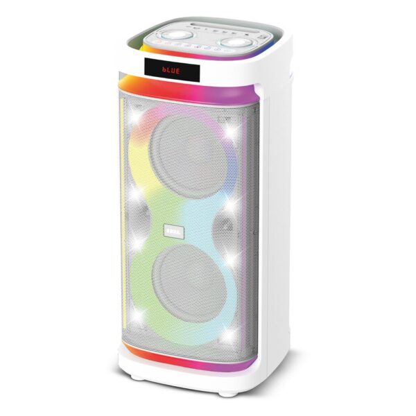 Parlante Soul BLANCO - SUPER SOUND - XL1500  - 60W  8'X2 Luz Led / Btt / Usb / Msd / Radio