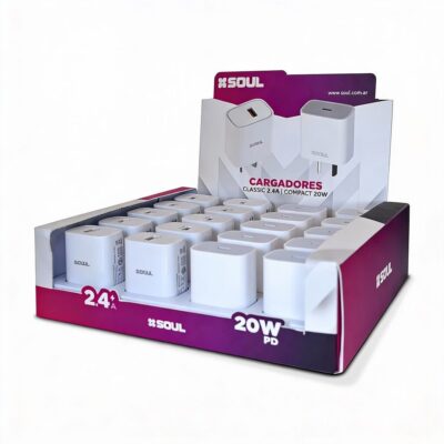 Cargador Viejero USB 2.4A x10 + PD 20W x10 (MIX 20unidades) s/cable NEW! Cargador Viejero USB 2.4A x10 + PD 20W x10 (MIX 20unidades) s/cable NEW!