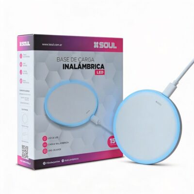 Base Cargador Inalambrico LED 15W Mod. S50