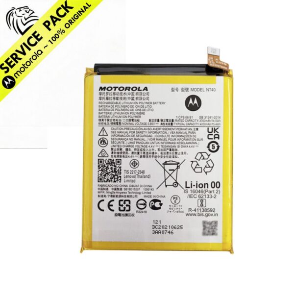 BATERIA SERVICE PACK MOTO E20 XT2155 NT40