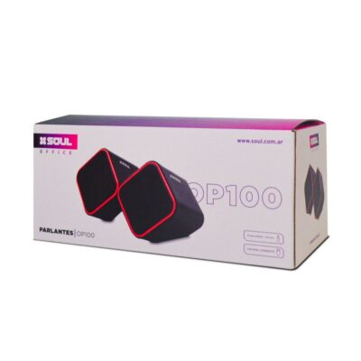 Parlante USB Office *NEGRO/ROJO*