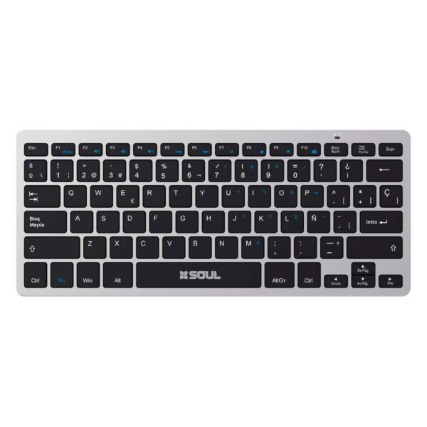 Teclado Inalambrico 80% KW200 *GRIS* Plata Simil Metal