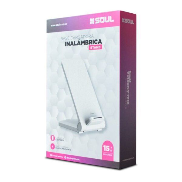 Cargador Inalambrico S100 STAND Plegable 15W *BLANCO*