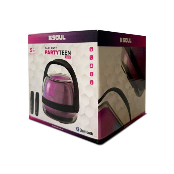 Parlante BT PARTY Teen c/2 Mic 5W *ROSA*