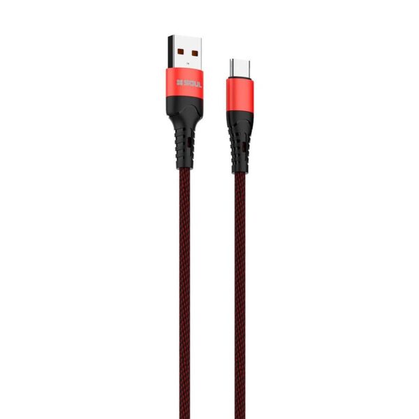 Cable Mallado USB a Type-C *ROJO*