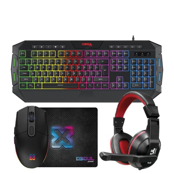 Kit Teclado Gamer Mouse + Vincha + Pad Marca Soul