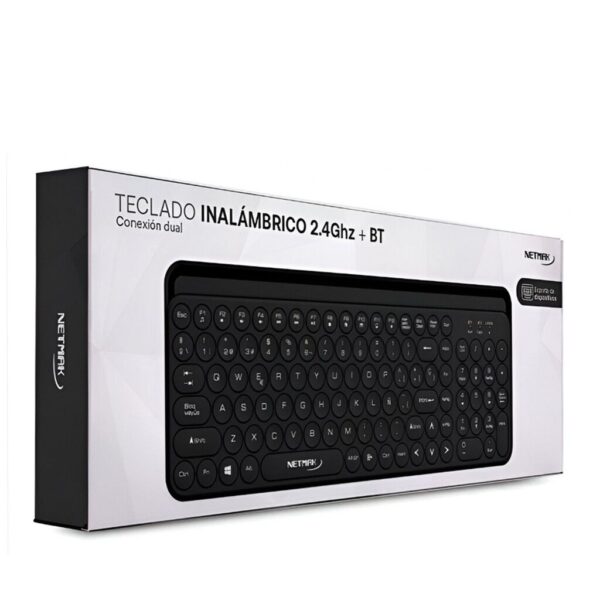Teclado inalámbrico 2.4Ghz + Bluetooth 5,0 - Con ranura p/tablet