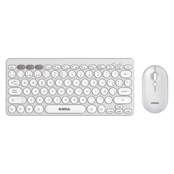 Kit Teclado 80% + Mouse SOUL Office CW200 Blanco
