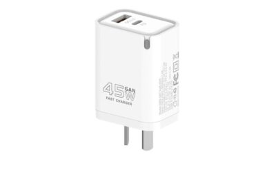 Cargador Viajero FC USB+PD 45W GaN c/cable Type-C a Lightning --