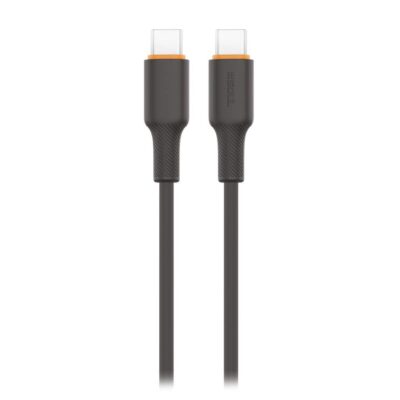 Cable USB Silicone Type-C a Type-C 60w 1.5M Soul Negro