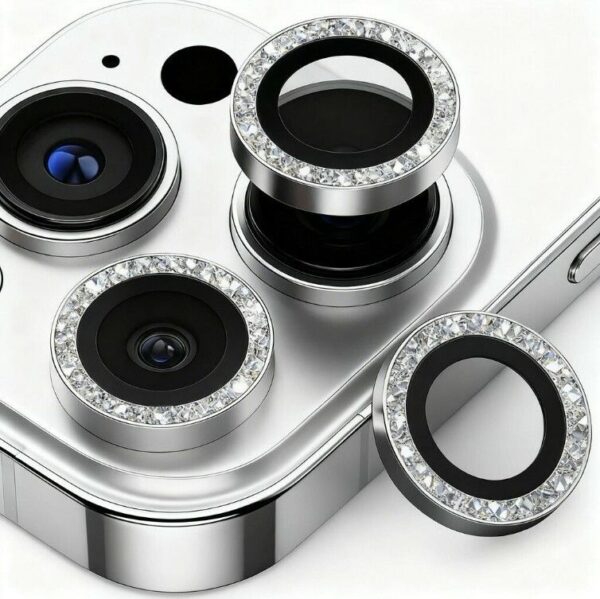 Protector Camara Diamante iPhone 17 Pro Plata Protector Camara Diamante iPhone 17 Pro Plata