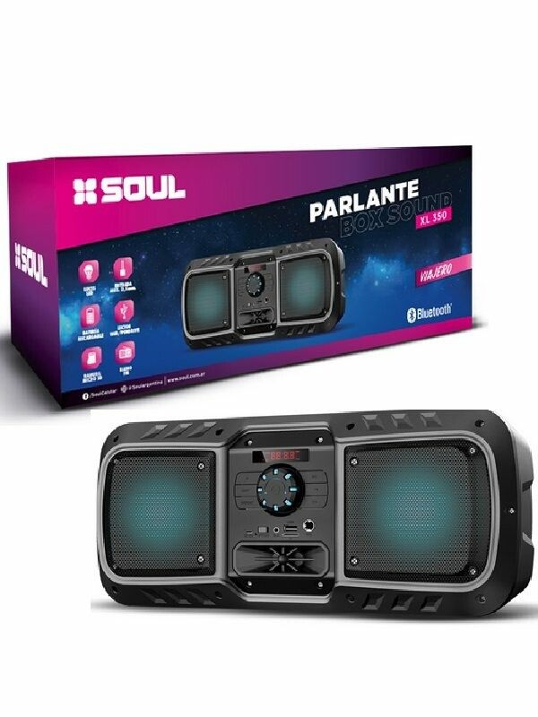 Parlante Box Sound XL350 Marca Soul Btt / Luz Led / Usb / Msd / Radio