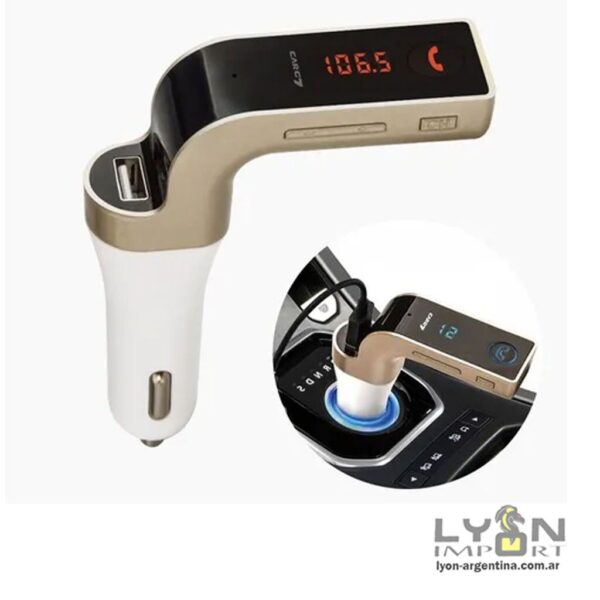 Transmisor Fm Con Bluetooth Y Cargador