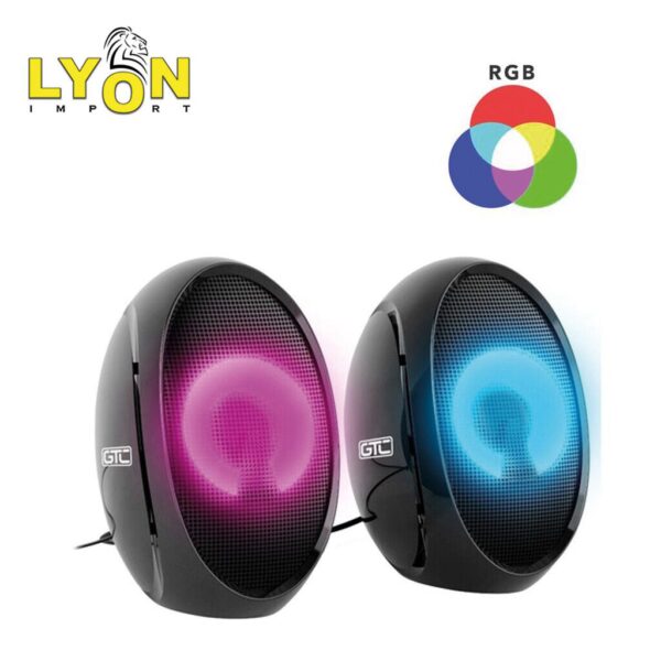 Parlante Potenciado 2.0 RGB Pc USB GTC