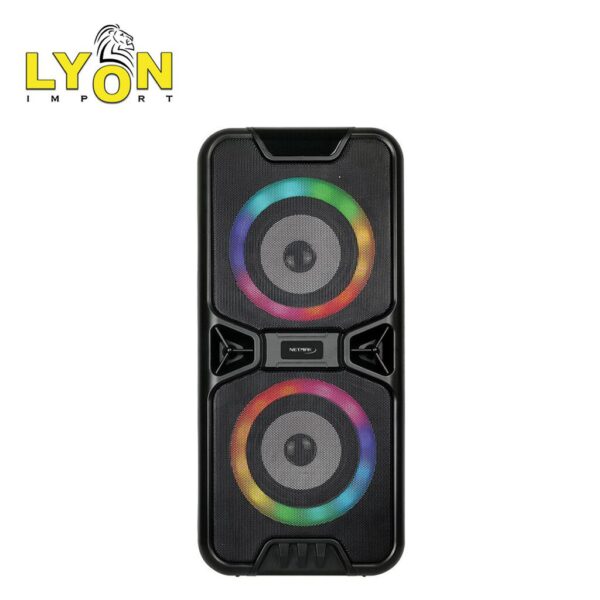 Parlante Bluetooth  4'' X2 RGB Giratorios - 5 efectos karaoke - Batería 3000mah - Pack retail - 34,6x16,8x13,5cm