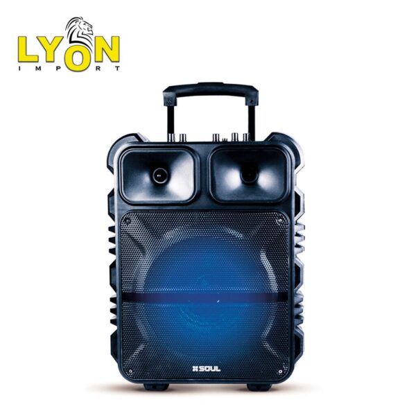 Parlante Traveler Max XL500 12´ Marca Soul Luz Led / Btt / Usb / Msd / Radio (Incluye Microfono)