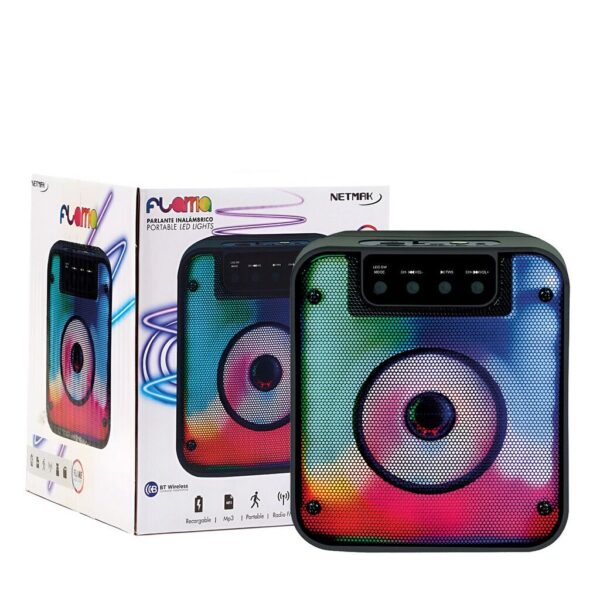 Parlante Bluetooth Karaoke 4'' C/panel LED NETMAK