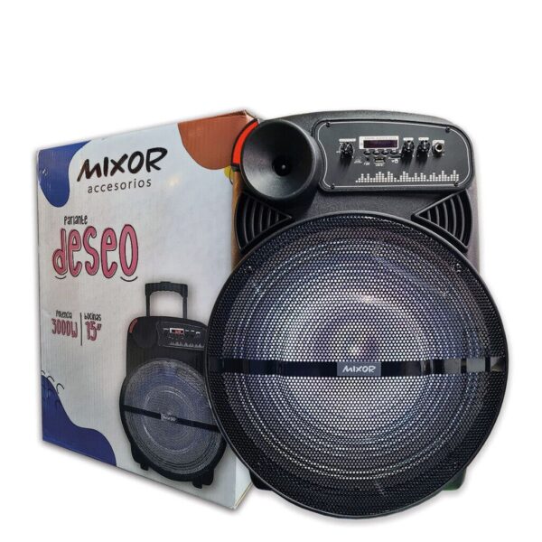 Parlante Mixor 15´ 2000W Luz Led / Btt / Usb / Msd / Radio DESEO