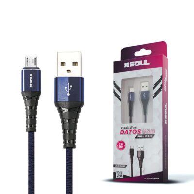 Cable Carga Rapida Micro Usb 1M 2A JEAN Marca SOUL