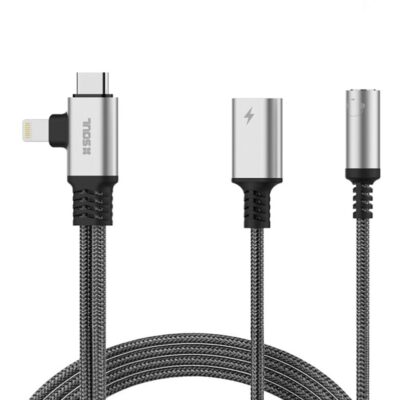 Adaptador TC + Lightning +Audio 3.5H + Carga Tipo-C SOUL Adaptador TC + Lightning +Audio 3.5H + Carga Tipo-C SOUL