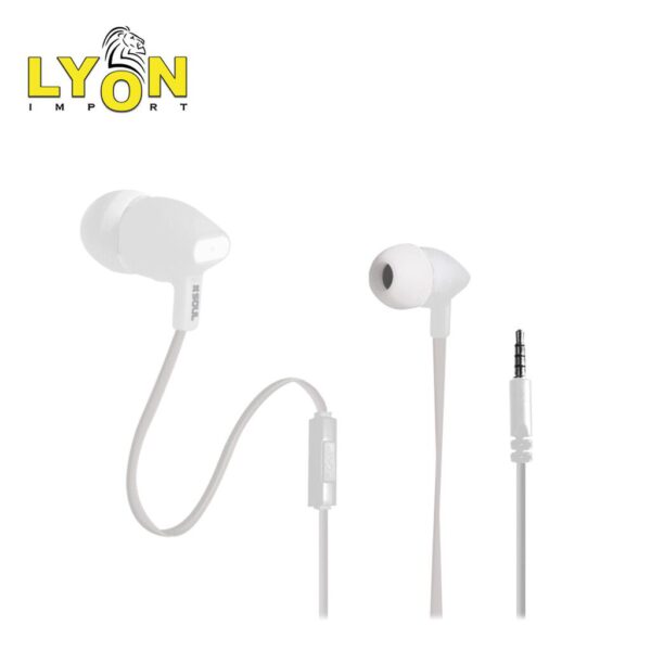 Manos Libres Silicona Cable Flat Soul C/ Gomitas var. tamaños