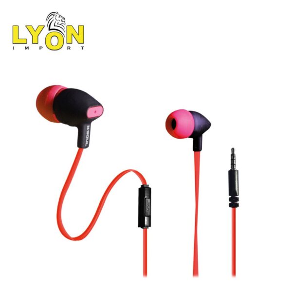 Manos Libres Silicona Cable Flat Soul C/ Gomitas var. tamaños