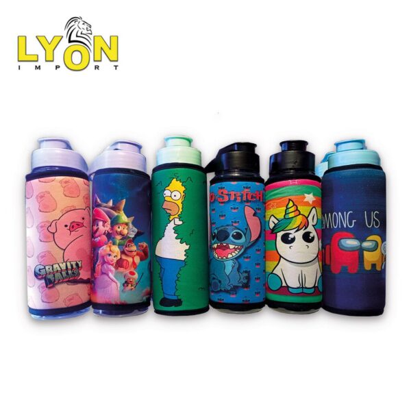 Botella Plastica con Funda  - Motivos Varios