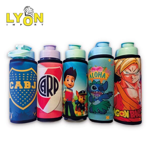 Botella Plastica con Funda  - Motivos Varios