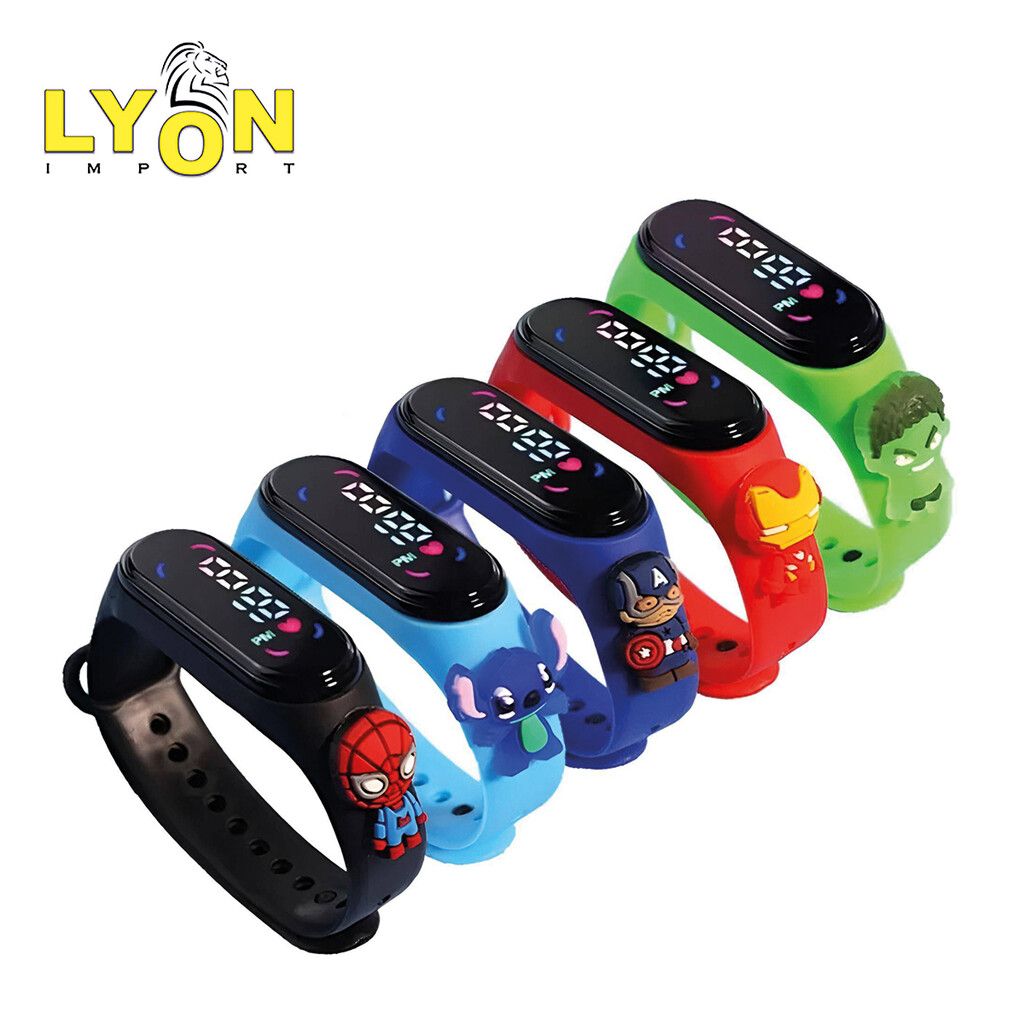 Reloj Digital Para Niño Malla 3D personajes Formato SMARTWATCH Reloj Digital Para Niño Malla 3D personajes Formato SMARTWATCH