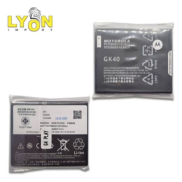 Batería Moto G4 Play / G5 / E4 (GK40) Rep. ORIGINAL Calidad MAXIMA
