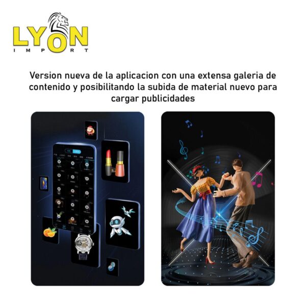 Ventilador Proyector Holograma 3D 50Cm 4 Aspas 48wts Giro 360° New APP WIfi Ventilador Proyector Holograma 3D 50Cm 4 Aspas 48wts Giro 360° New APP WIfi