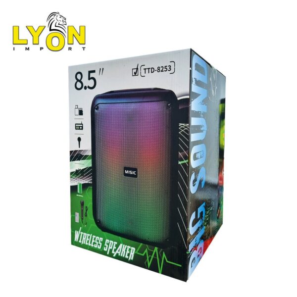 Parlante Bluetooth 8'' 5 C/ Mic Luz LED TLD8253