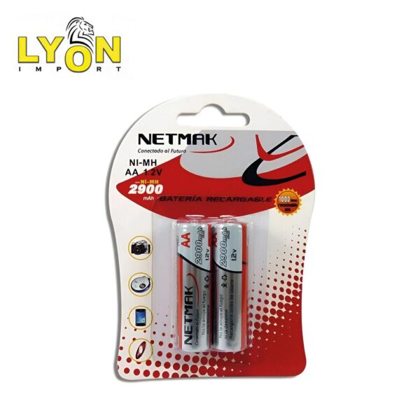 Pila Recargable Netmak Aa 2700 Ma (Blister X2 Unid) (Precio X Unidad)
