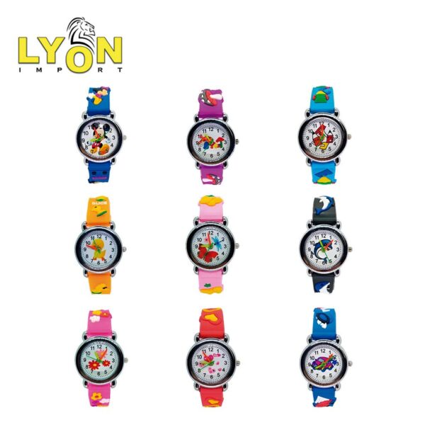 Reloj analogico Para Niño Malla 3D personajes
