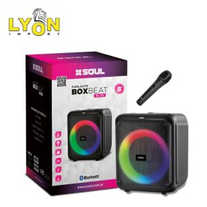 Parlante Traveler Max XL50   8´ Marca Soul Luz Led / Btt / Usb / Msd / Radio / Karaoke -  Microfono