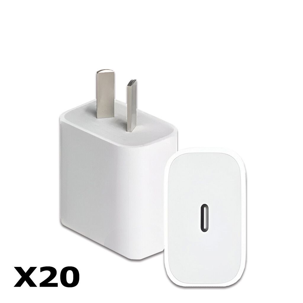 Cargador Viajero PD QC 20w box (X 20unidades) s/cable