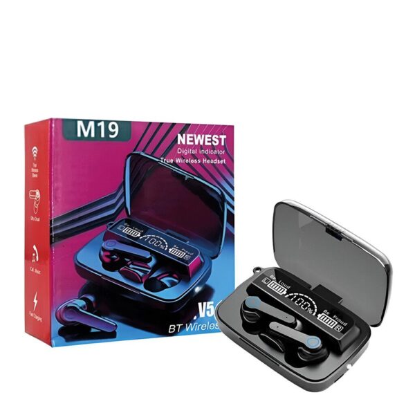 Auricular M19 Bluetooth 5.3 TWS Con Power Bank