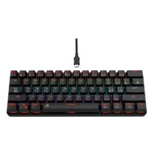 Teclado mecanico 60% blanco Marca Netmak