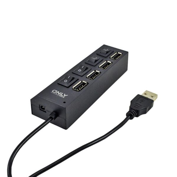 Hub Usb 4 Puertos Usb 2.0 Con Switch