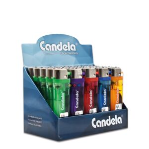 Encendedor Clásico transparente CANDELA Display x 25U Prec. unit