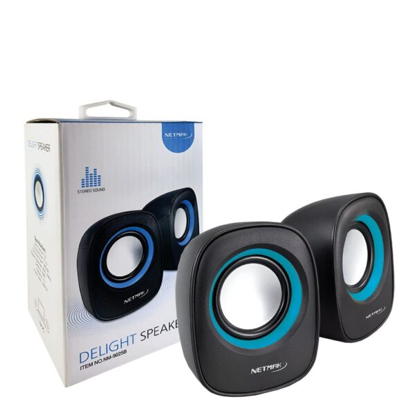 Parlante Potenciado 2.0 Pc Usb Azul