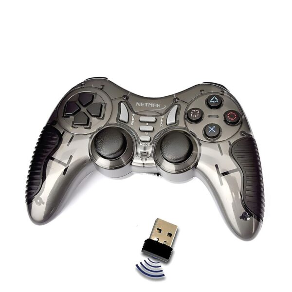 Joystick Wireless Ps3 / Ps2 / Pc Doble Vibracion Netmak