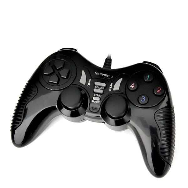 Joystick PC / PS3 Black Doble Vibracion Netmak