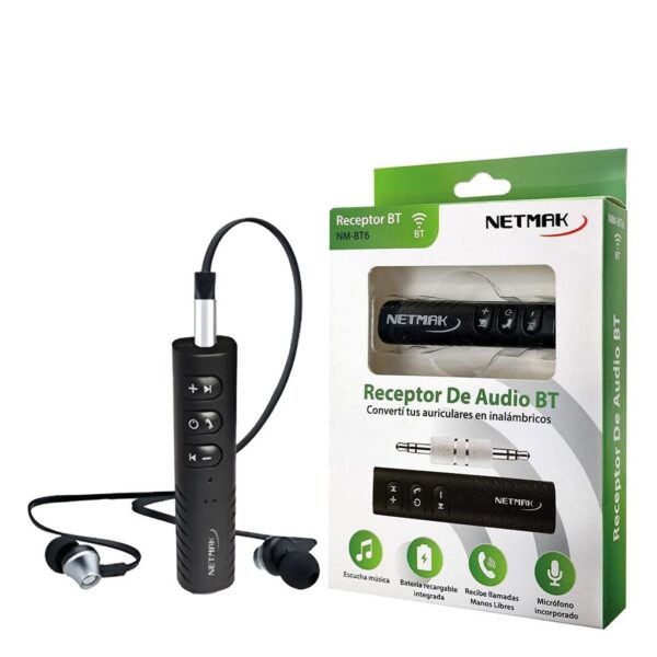 Receptor De Audio Bluetooth Mic Incorporado Con Comando