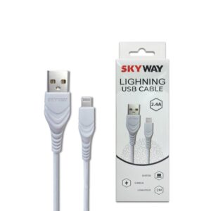 Cable Carga Rapida Iphone 2M 2.4A Marca Skyway