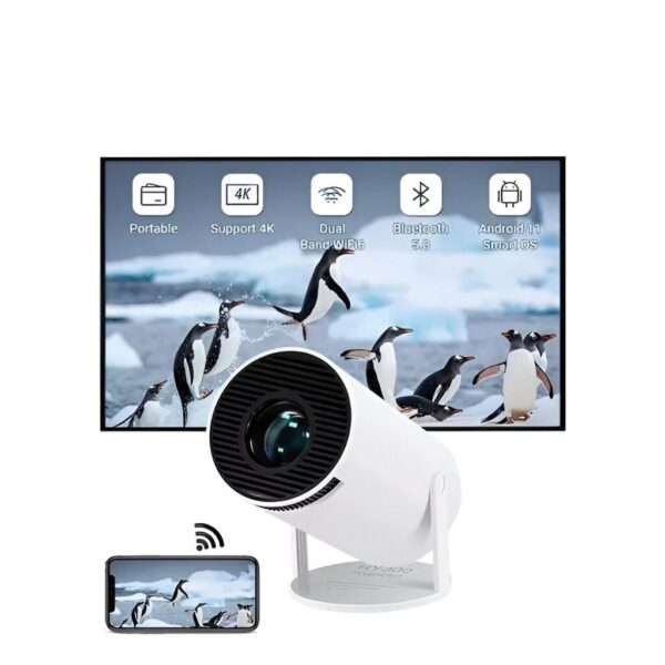 Proyector Portatil Smart HY300 4500 Lumins Wifi Android 11